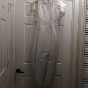 White formal dress Child size 14